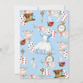 フローラアリスインワンダーランド誕生日ティーパーティー 招待状 (裏面)