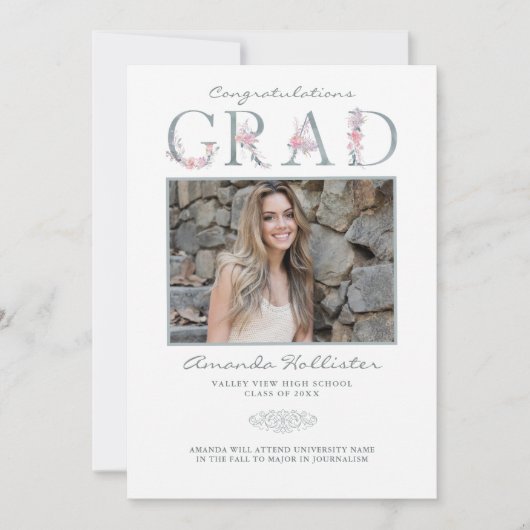 フローラアルファベットフォトグラッド発表 案内状 (正面)