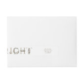 フローラアルファベットブライト差出人住所ラベル ラップアラウンドラベル (正面)