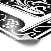 フローラアルファベットモノグラムレターDフォトプリント フォトプリント            (角)