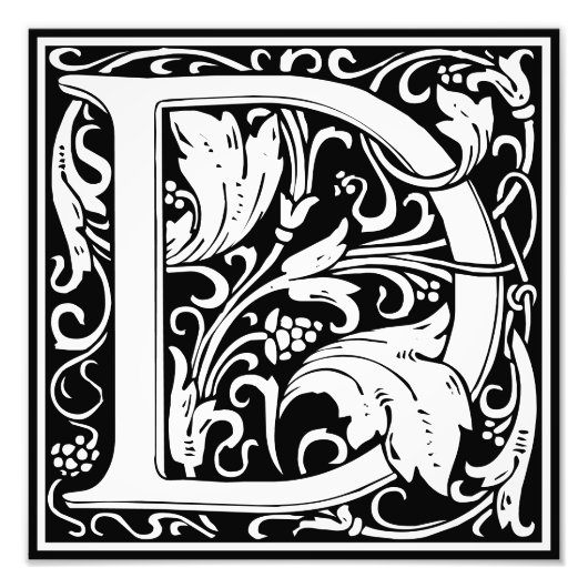 フローラアルファベットモノグラムレターDフォトプリント フォトプリント            (正面)