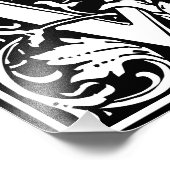 フローラアルファベットモノグラムレターWフォトプリント フォトプリント            (角)