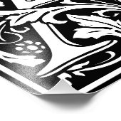 フローラアルファベットモノグラム文字Aフォトプリント フォトプリント            (角)