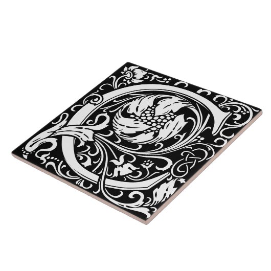 フローラアルファベットモノグラム文字Cタイル タイル (側面)