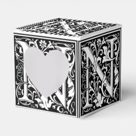 フローラアルファベットモノグラム文字Nタイルモリス フェイバーボックス