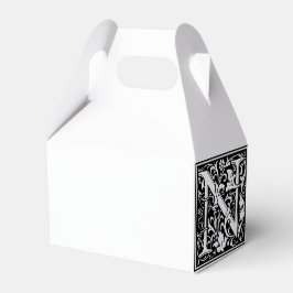 フローラアルファベットモノグラム文字Nタイルモリス フェイバーボックス