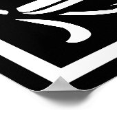 フローラアルファベットモノグラム文字Nタイルモリス ポスター (角)