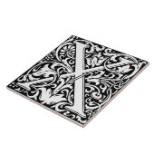 フローラアルファベットモノグラム文字Xタイル タイル (側面)