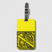 フローラアルファベットモノグラム文字Zラゲージタグ ラゲッジタグ (正面縦)