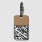 フローラアルファベットモノグラム文字Zラゲージタグ ラゲッジタグ (正面縦)