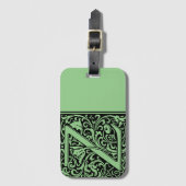 フローラアルファベットモノグラム文字Zラゲージタグ ラゲッジタグ (正面縦)