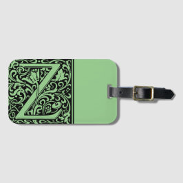 フローラアルファベットモノグラム文字Zラゲージタグ ラゲッジタグ