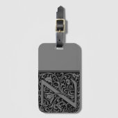 フローラアルファベットモノグラム文字Zラゲージタグ ラゲッジタグ (正面縦)