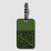 フローラアルファベットモノグラム文字Zラゲージタグ ラゲッジタグ (正面縦)