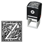 フローラアルファベットモノグラム文字Z セルフインキングスタンプ (インサイチュ)