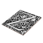 フローラアルファベットモノグラム文字Z タイル (側面)