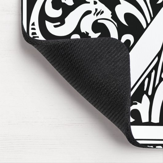 フローラアルファベットモノグラム文字Z マウスパッド (コーナー)