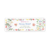 フローラアルファベット誕生日差出人住所ラベル ラベル (正面)