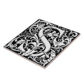 フローラアルファベット1文字Sタイル タイル (側面)