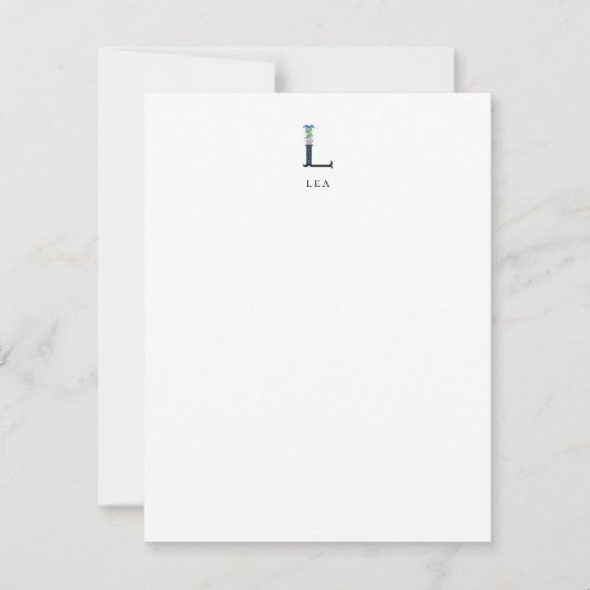 フローラアルファベット – L – ひな形ノートカード ノートカード (正面)