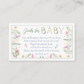 フローラアルファベビーシャワーブックベビー エンクロージャーカード (正面)