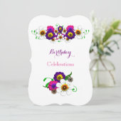 フローラアレンジメント誕生日パーティーお祝い 招待状 (スタンド正面)