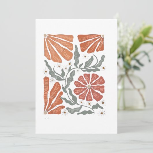 フローラアンチトランプ政治的抗議に抵抗する シーズンカード (スタンド正面)