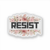 フローラアンチトランプ政治的抗議に抵抗する シール (正面)