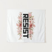 フローラアンチトランプ政治的抗議に抵抗する タペストリー (正面(横))