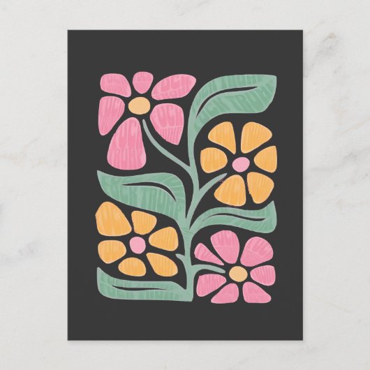 フローラアンチトランプ政治的抗議に抵抗する ポストカード (正面)