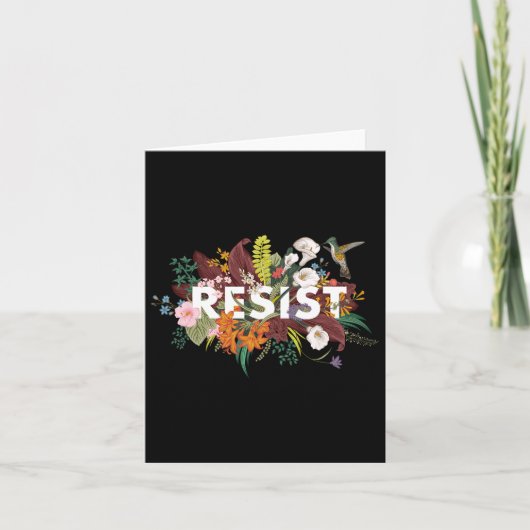 フローラアンチトランプ政治的抗議 カード (正面)