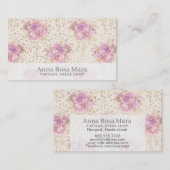 *~*フローラアンティークビクトリアンバラヴィンテージリネン 名刺 (正面/裏面)