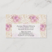 *~*フローラアンティークビクトリアンバラヴィンテージリネン 名刺 (裏面)