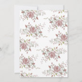 フローラアンティーク水彩ブライダルシャワー招待 招待状 (裏面)