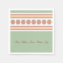 フローラアンドかわいらし紙グストライプリーンナプキンス