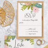 フローラアンドファウナーズ招待状RSVP 出欠カード