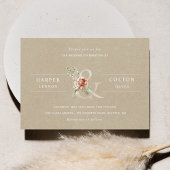 フローラアンパエレガントン素朴・クラフト結婚ズ 招待状