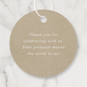 フローラアンパサンドエレガントな結婚式サンキュークラフト フェイバータグ (裏面)