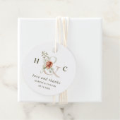 フローラアンパサンドエレガントな結婚式 フェイバータグ (インサイチュ)