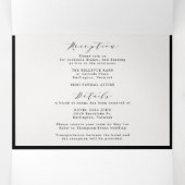 フローラアンパサンド白黒オールインワン結婚ズ 三つ折り招待状 (内部中)