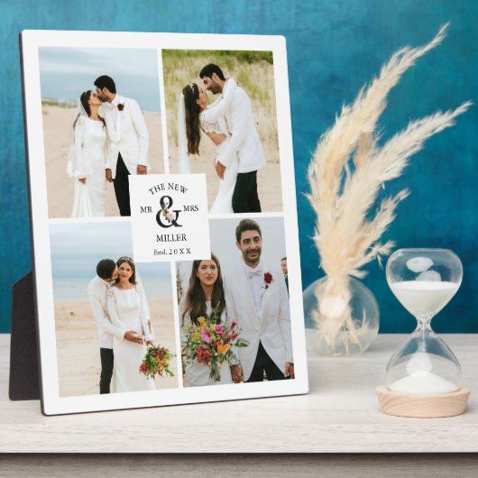 フローラアンパサンド4フォトコラージュ新しい結婚写真 フォトプラーク (側面)