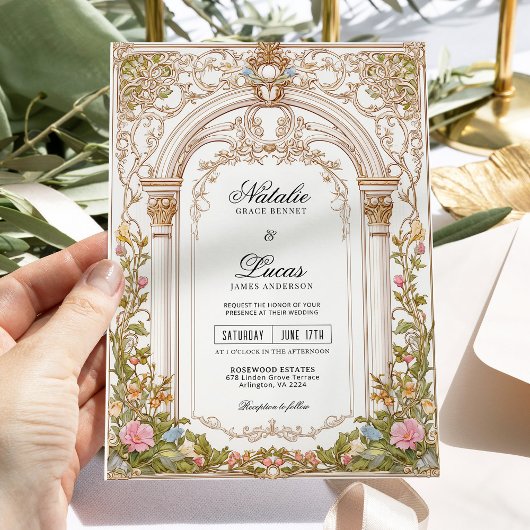 フローラアーエレガントチアールヌーボー結婚式招待状 招待状