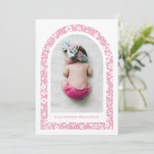 フローラアーチの誕生発表 招待状 (スタンド正面)