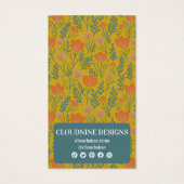 フローラアーチイヤリングゴールデンジュエリーディスプレイカード (裏面)