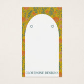 フローラアーチイヤリングゴールデンジュエリーディスプレイカード (正面)