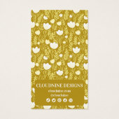 フローラアーチイヤリングゴールデンジュエリーディスプレイカード (裏面)