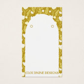 フローラアーチイヤリングゴールデンジュエリーディスプレイカード (正面)