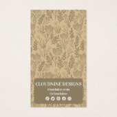 フローラアーチイヤリングニュートラルジュエリー表示カード (裏面)