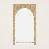 フローラアーチイヤリングニュートラルジュエリー表示カード (正面)