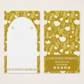 フローラアーチイヤリングマスタードジュエリーディスプレイカード (正面&裏面)